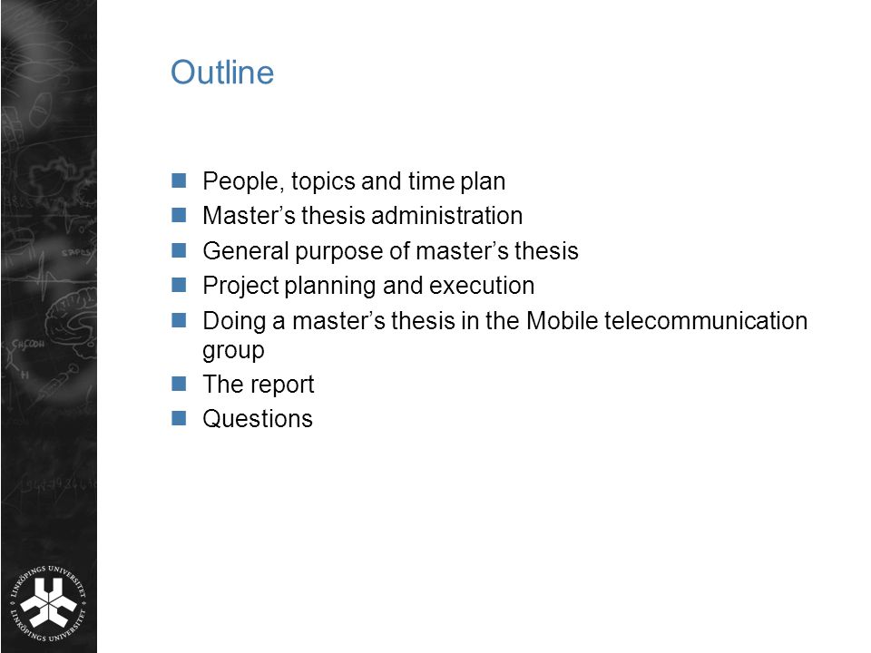 master thesis telecommunication